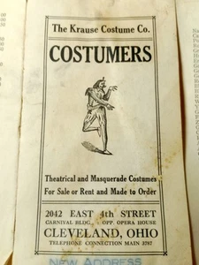 THE KRAUSE COSTUME CO. CATALOG - CLEVELAND OHIO - ephemera - Picture 1 of 12