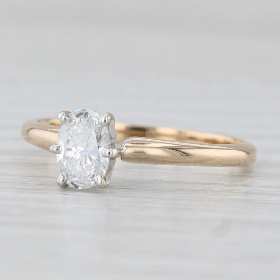 0.40ct Oval Diamond Solitaire Engagement Ring 14k Yellow Gold Size 8 - Image 1 of 4