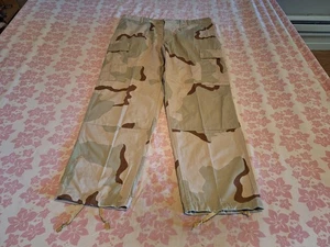 US Army 3-Color Desert Camouflage Pattern Combat Trousers Size Large - Short Used - Bild 1 von 8