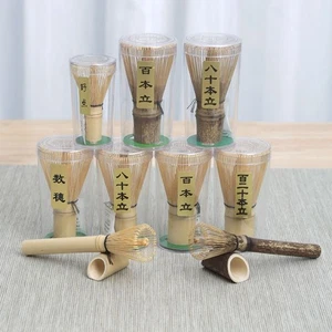 Bambus Chasen Wieder verwendbar Matcha Grüner Tee Pulver Schneebesen Tee ware - Picture 1 of 16