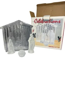 Belén Celebraciones Cristal Esmerilado 4 Piezas - Imagen 1 de 6