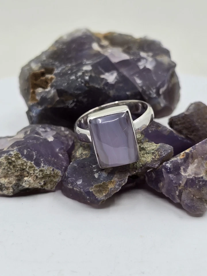 anillos para mujer ágata y plata de ley Foto 1 de 4