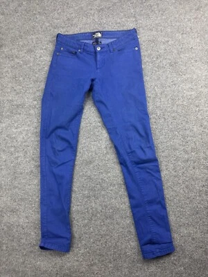 Pantalones de mezclilla ajustados The North Face para mujer 2 azul real teñidos elásticos tiro bajo Foto 1 de 4