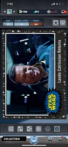 Star Wars Card Trader 2020 Lando Calrissian Returns Black 20cc - Picture 1 of 1