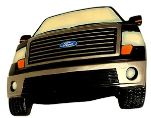 Ford Truck Hombre Cueva Decoración Pared Resina 11 pulgadas x 9 pulgadas. Letrero de garaje para auto - Imagen 1 de 2
