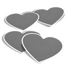 4x Heart Stickers - BW - Canvas Effect Glossy #38975