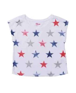 EPIC THREADS Girls Short Sleeve Americana All Over Print Tee Multicolor Size S - Picture 1 of 2