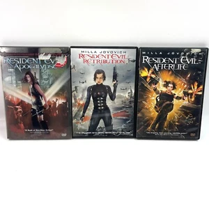 Resident Evil Retribution - Afterlife - Apocalypse Lot of 3 DVD Movies - Picture 1 of 18