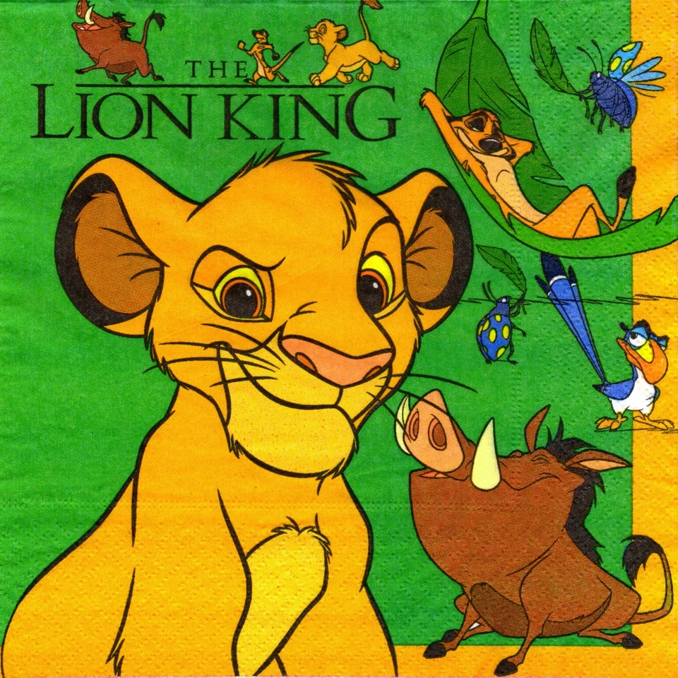 Serviettes en papier Le Roi Lion Disney. Paper napkins The Lion King Disney