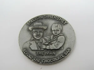 Milton S Hershey Chocolate Coin Medal The Man Behind on the Chocolate - Picture 1 of 5
