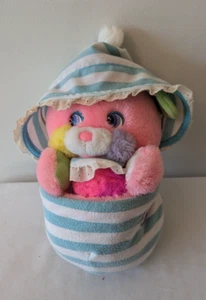 Popples Baby Cribsy 12" Plush Booties Bonnet Mattel Stuffed Animal Toy 1986 Vtg - Picture 1 of 10