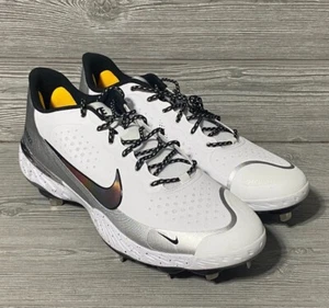 Nike Alpha Huarache Elite 3 Low Baseball Cleats CV3552-104 Men's 16 White Shoes - Picture 1 of 10
