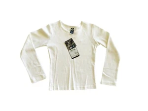 NWT Vintage Here and There by C&A White Top Long Sleeve T-shirt Sz 112 Eu / 7 Us - Picture 1 of 2