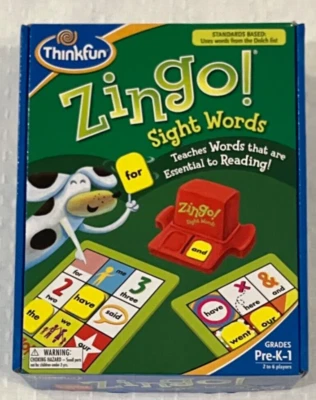 Zingo Sight Words Game by ThinkFun PRE-K-1 New in box (open box) - Image 1 of 3