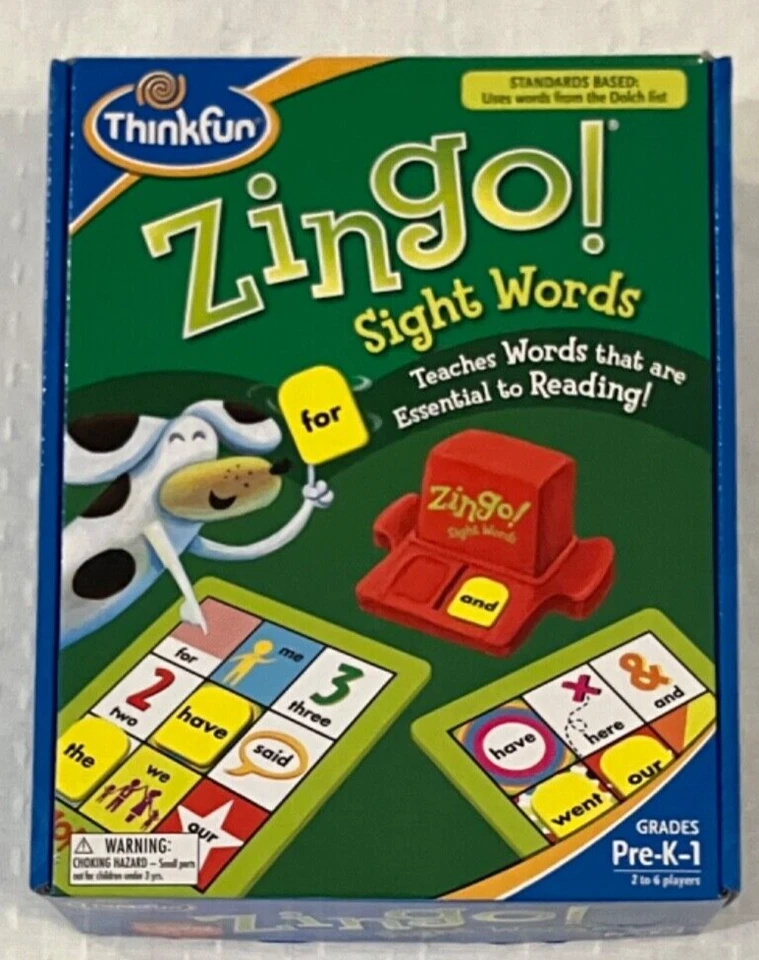 Zingo Sight Words Game by ThinkFun PRE-K-1 New in box (open box) - Image 1 of 3