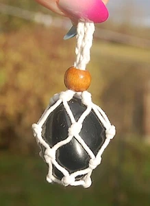 Shungite Cotton Wrapped Pendant Boxed Gift - Grounding & Protecting & EMF Shield - Picture 1 of 4