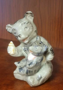 Vintage Mama Baby Bär Salz Pfeffer verschachtelt handbemalt Japan - Bild 1 von 11