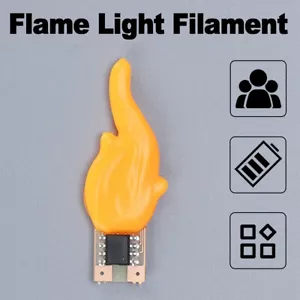 3v Led Flame Light Warm/white Cob Chip 0.5w 20ma Fire Wick Diy Bulb Accessories - Picture 1 of 10