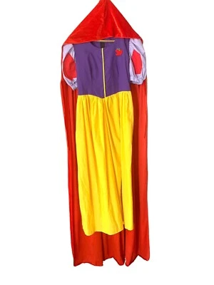 Disfraz de Vestido Blanco Nieves Hecho a Mano con Capa de Terciopelo Rojo Niñas Lg/XLG Foto 1 de 4