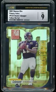 DAUNTE CULPEPPER 2001 Donruss Elite Primary Colors Die Cut Yellow 72/75 CSG 9 - Picture 1 of 2