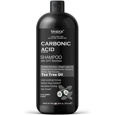 Carbonic Acid Shampoo for Men and Women with DHT Blockers - Sulfate Free Shampoo - Image 1 of 4
