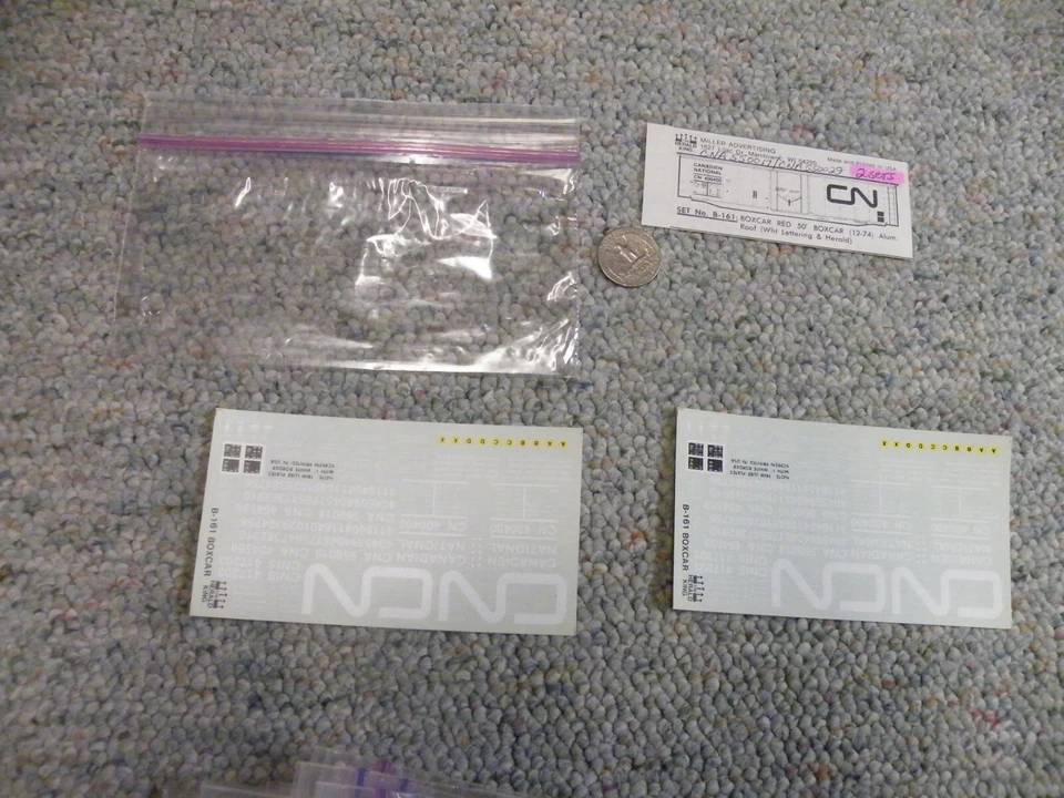 Herald King decals HO B-161 Canadian National  red   50' box car  2 sets G152 - Image 1 of 1