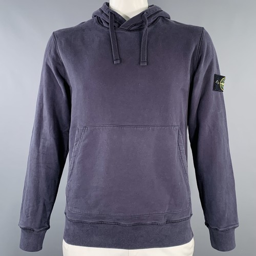Felpa con cappuccio STONE ISLAND taglia L grigio blu cotone