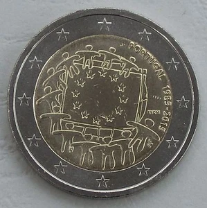 2 Euro Gedenkmünze Portugal 2015 30 Jahre Europaflagge unz. - Bild 1 von 1