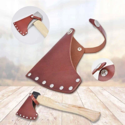 1Pc Leather Axe Holder Hatchet Lanyard Blade Sheath Head Cover Protector USA - Image 1 of 4