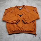Collegiate Mens Pullover Sweater Long Sleeve V Neck Logo Orange/Red Size Large