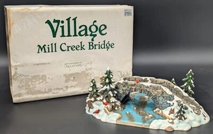 DEPARTMENT 56 MILL CREEK BRIDGE #52635 VILLAGE ACCESORY STONE WITH BIRDS & TREES - Picture 1 of 20