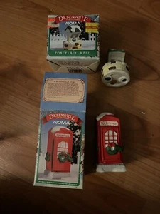 Aioma Dickensville Porcelain Well And Phone Booth - Picture 1 of 2