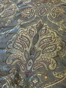 Vintage Silky Green Bedspread 82" L x 100" W  1980’s Japanese Style Beautiful - Picture 1 of 10