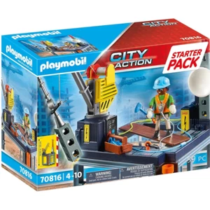 Playmobil 70816 City Action Starter Pack Construction Site with 59pcs - Picture 1 of 8