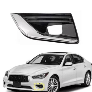 Rejilla delantera izquierda cromada luz antiniebla cubierta bisel para Infiniti Q50 2018-2020 - Imagen 1 de 10