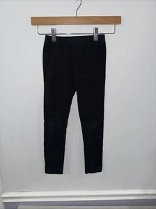 Cat & Jack S (6/7) girls black sparkle leggings ankle length - Picture 1 of 3