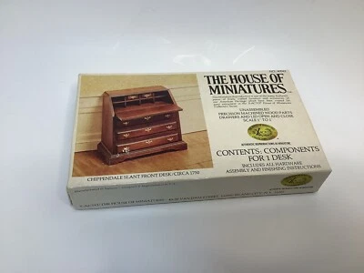 Vintage House Of Miniatures Chippendale Slant Front Desk Dollhouse Kit 40042 New - Image 1 of 2