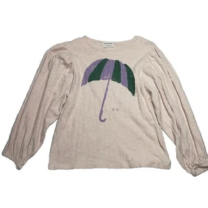 Bobo Choses Cotton Pink Umbrella Tee Long Sleeve Blouse  Size 8-9 Y - Picture 1 of 6