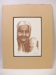 "Grandma" Limited Edition Numbered 226/350 Signed Print by J Oswalt - Picture 1 of 9