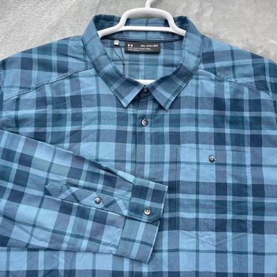 Under Armour shirt Men's 3XL Tradesman Flex Flannel 2.0 Blue performance plaid - Image 1 of 4