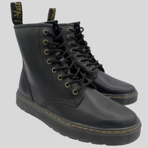 Dr. Martens Zavala Herren Schwarz Leder Schnürstiefel Kampfstiefel Größe 9 Langlebig - Bild 1 von 9