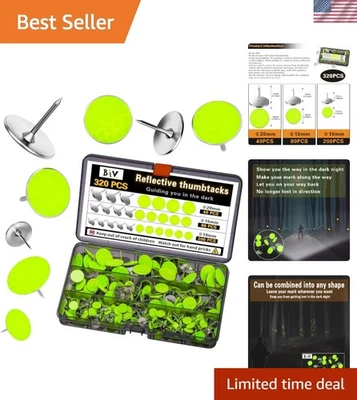 Reflective Thumbtack Set with Storage Box - Image 1 of 4