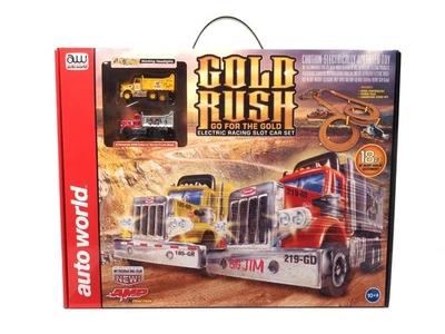 Auto World 18' Gold Rush Go For The Gold HO Slot Car Set SRS357 Foto 1 de 3
