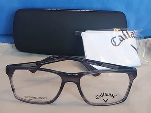 New Men's Callaway Eyeglass Frame Tapiola Gray Plastic 55-17-145 - Picture 1 of 19