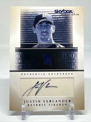 2005 Skybox Autographics Futre Signs Blue Justin Verlander RC ROOKIE AUTO #59 - Image 1 of 2
