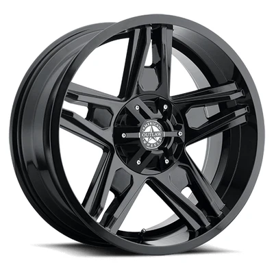 22" American Outlaw Lonestar Wheel 🔥 22X11.5 -38 6X139.7 🔥CB 106 Black Rim ✅🔻 - Image 1 of 4