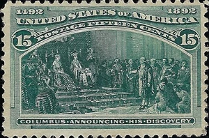 US Scott #238 Mint Light Hinge 15 Cent 1893 Columbian Exposition Stamp CV 250.00 - Picture 1 of 2