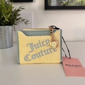 Neu mit Etikett Juicy Couture Gelato On The Beach Geldbörse mit Doppelfaltung und ausziehbarem Auszug gelbe Perlen - Bild 1 von 6
