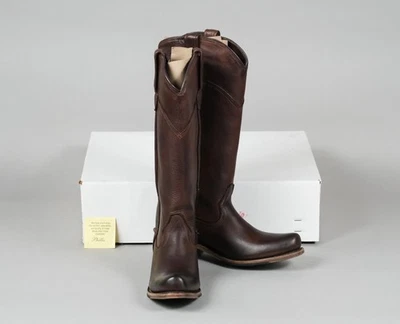 🎄👢NUEVO EN CAJA Botas hasta la rodilla de cuero marrón Sundance para mujer EE. UU. 7M👢🎄 Foto 1 de 4