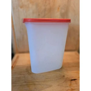 Contenedor de almacenamiento ovalado Tupperware vintage #1614-4 tapa roja 6,23 litros - Imagen 1 de 5